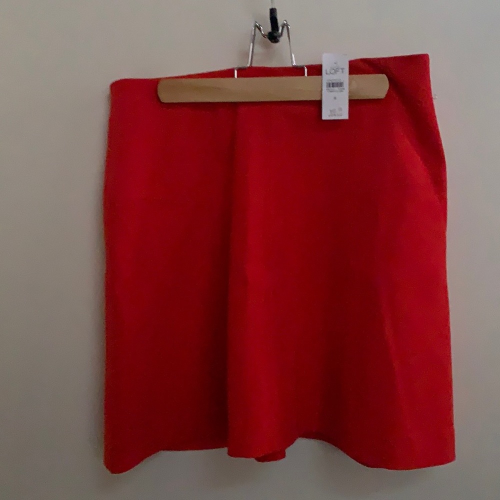 NWT orange loft skirt